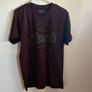 Cinch Men's Dark Red Graphic Tee